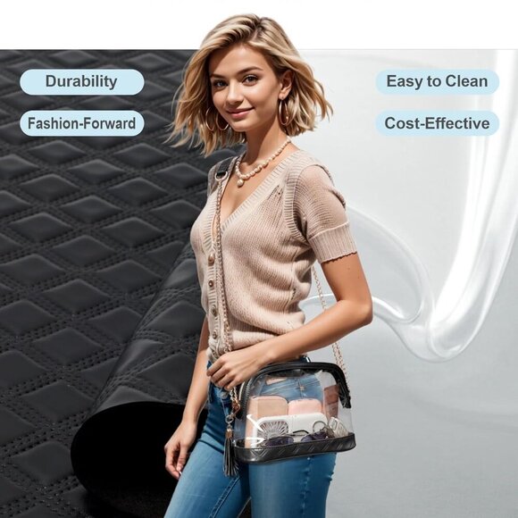Stadium-Approved Clear Purse with Adjustable Strap for Women – Chic & Practical - Picture 7 of 9